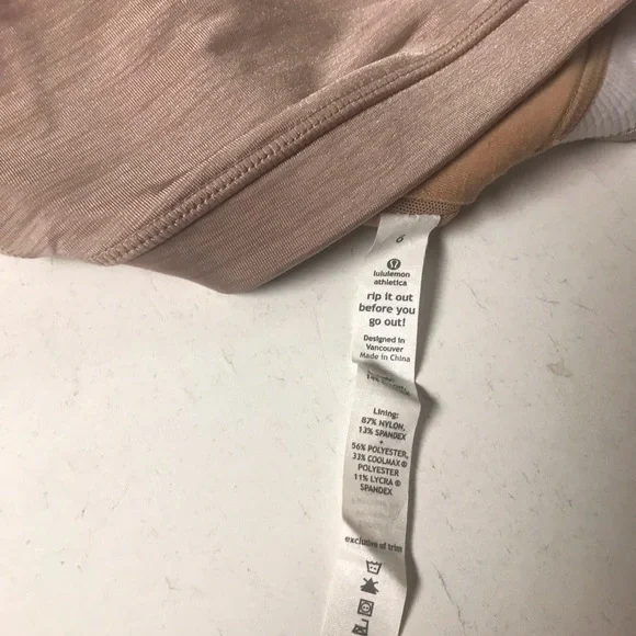 Lululemon Sports Bra Size 6 Color Cream - Picture 6 of 9